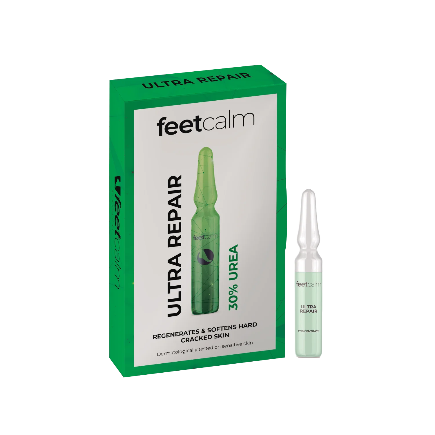 Feetcalm Ultra Repair Concentrate, ultranaprawcze ampułki do stóp z mocznikiem, 7 x 2 ml