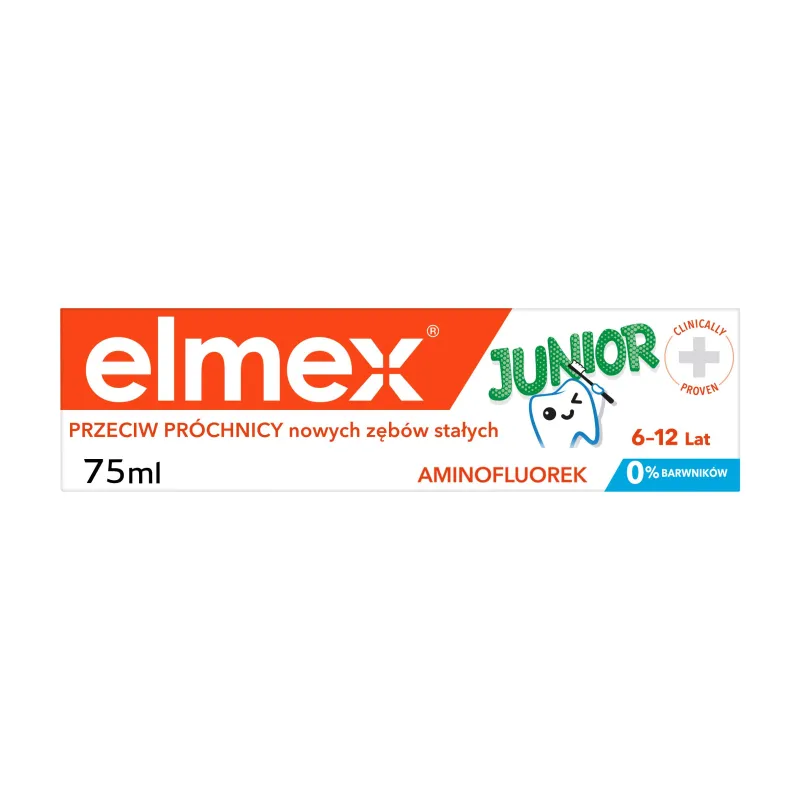 Elmex Junior, pasta dla dzieci 6-12 lat, 75 ml 
