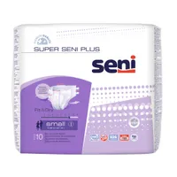 Seni Super Plus, pieluchomajtki zapinane na rzepy, small 55-80 cm, 10 sztuk