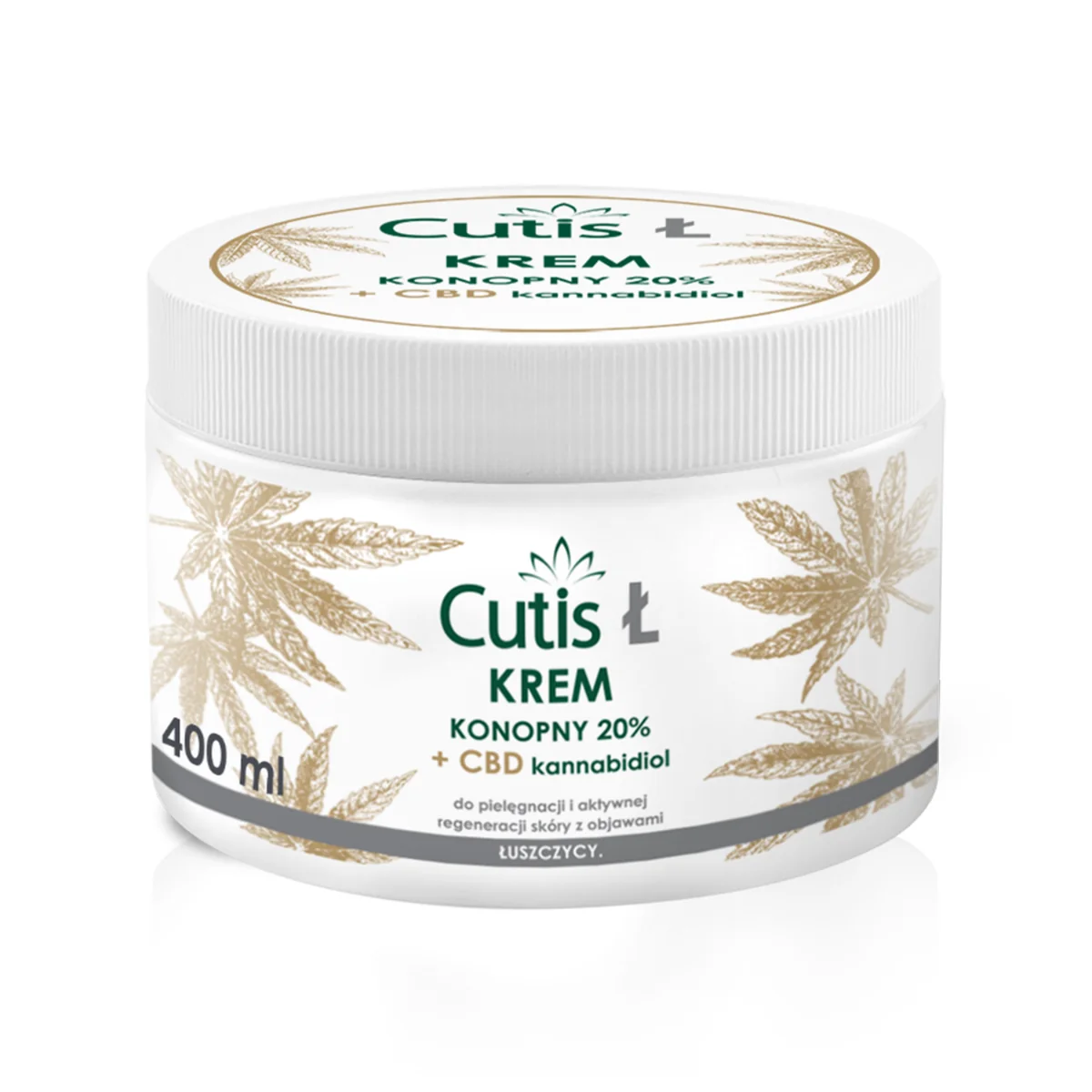 Cutis Ł, krem konopny 20% z CBD, 400 ml