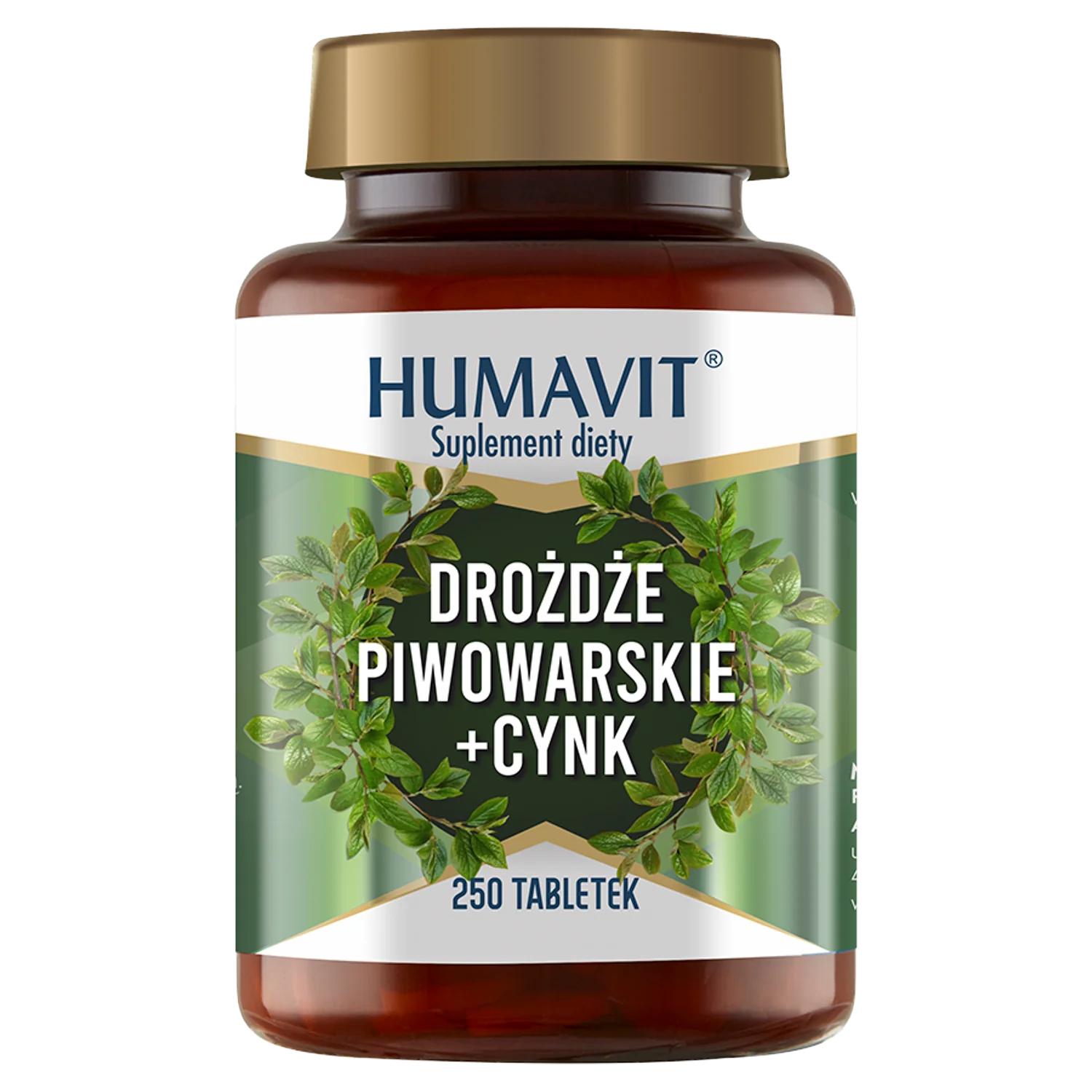 Humavit Drożdże piwowarskie + cynk, 250 tabletek