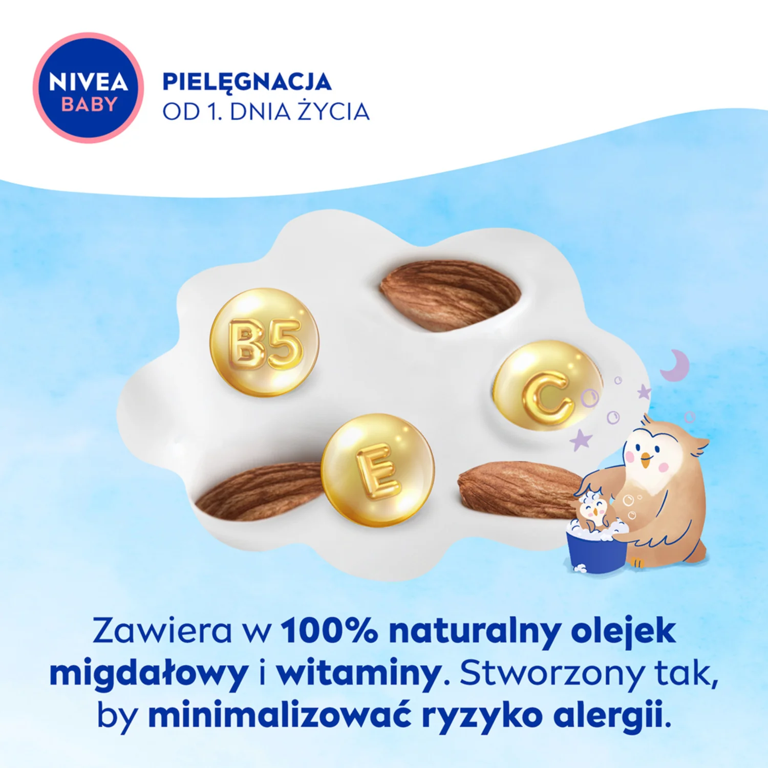 Nivea Baby Dobranoc żel 2 w 1 do mycia ciała i włosów 200 ml