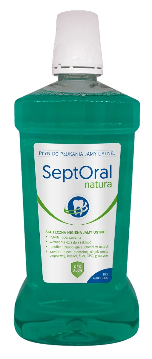 SeptOral Natura, płyn do płukania jamy ustnej, 500 ml