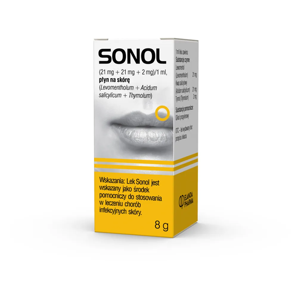 Sonol, (21 mg + 21 mg + 2 mg)/1 ml, płyn na skórę, 8g 