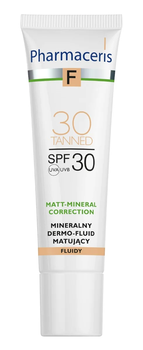 Pharmaceris F Matt-Mineral-Correction, mineralny dermo-fluid matujący, Spf 30, tanned 30, 40 ml