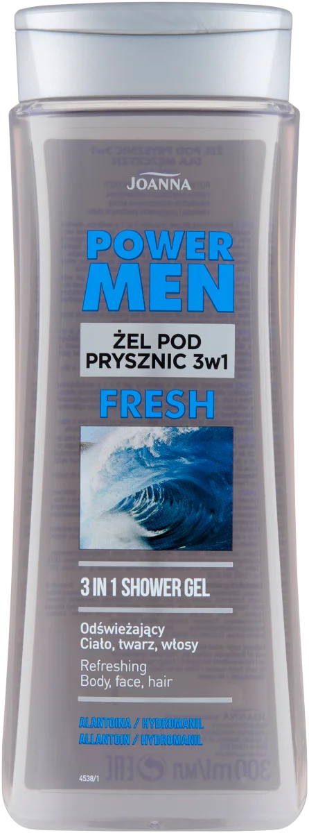 Joanna PowerMen, szampon-żel pod prysznic 3w1, 300ml