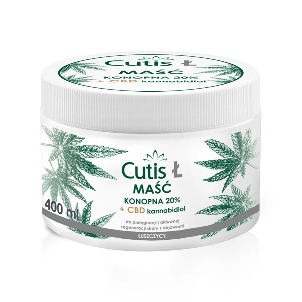 Cutis Ł, maść konopna 20% z CBD, 400 ml