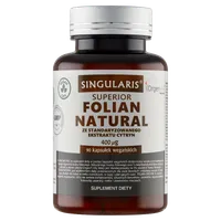 Singularis Superior Folian Organic 400 mcg, suplement diety, 90 kapsułek