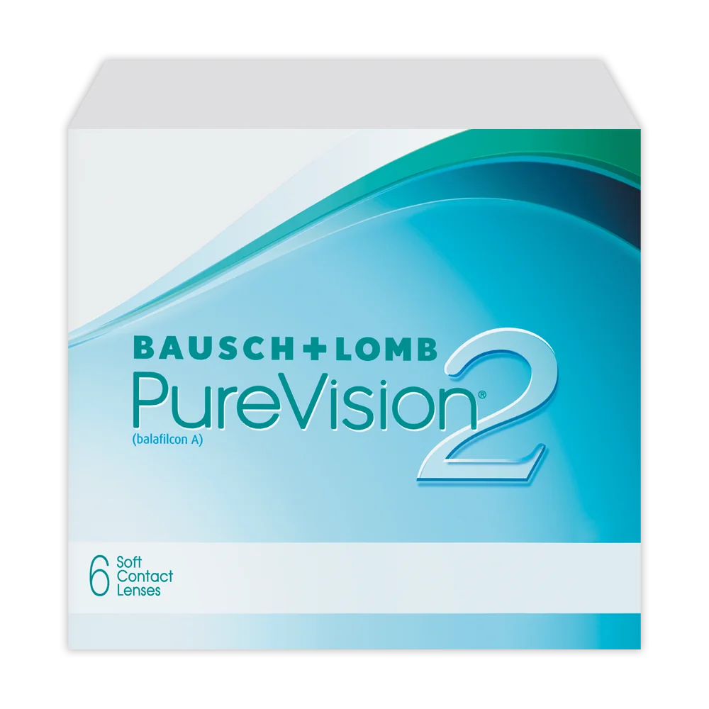 Bausch+Lomb Purevision 2, soczewki kontaktowe miesięczne -9,00, 6 szt.