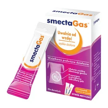 Smecta Gas, proszek, 12 saszetek