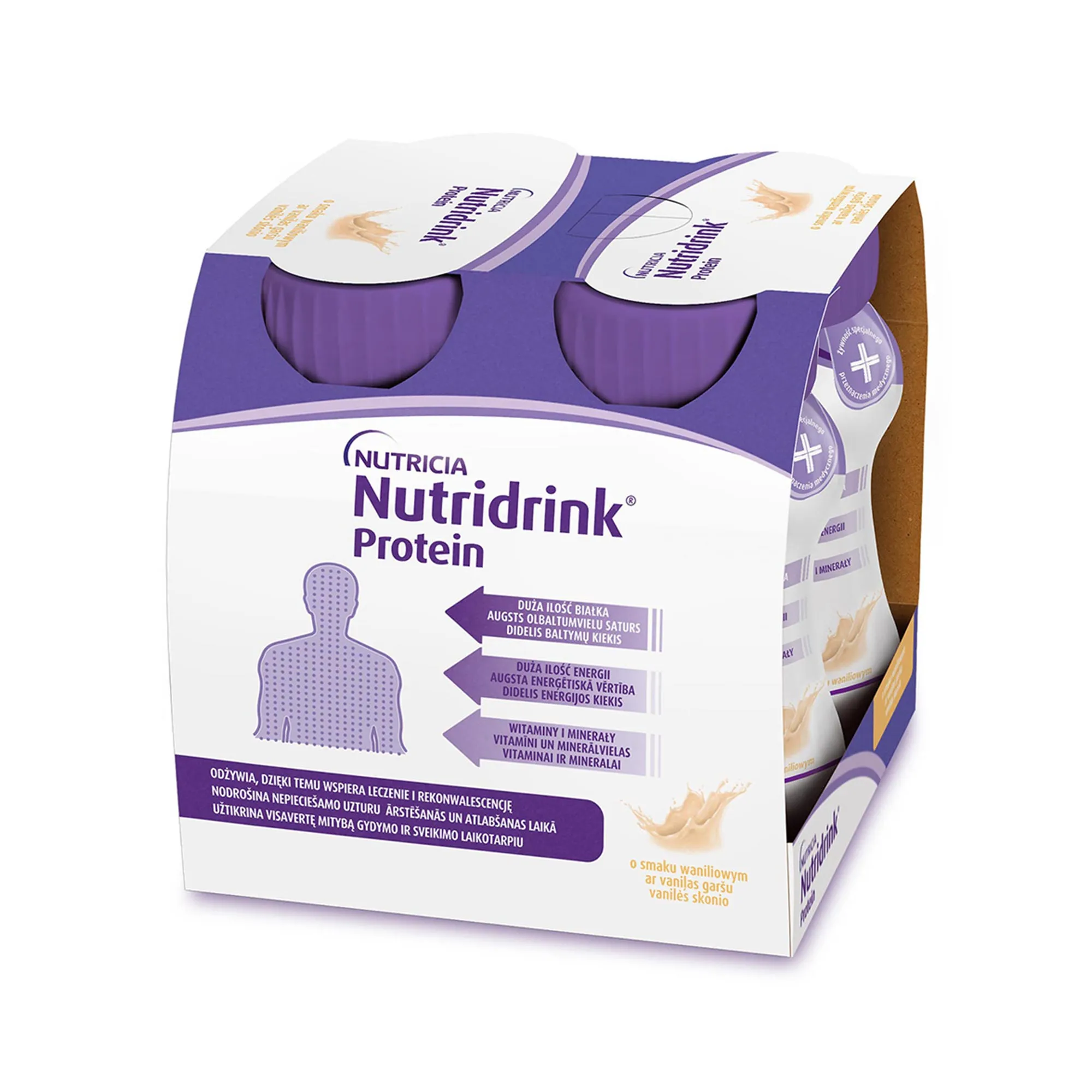 Nutridrink Protein, o smaku waniliowym, 4x125 ml