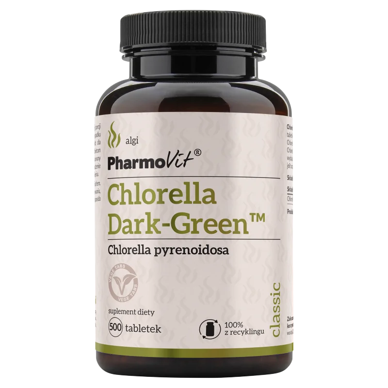 Chlorella Dark-Green Pharmovit, suplement diety, 500 tabletek