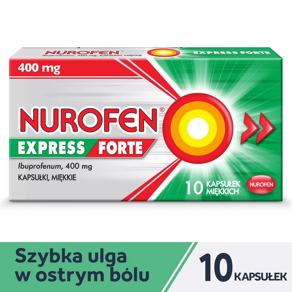 Nurofen Express Forte, 400 mg, 10 kapsułek