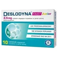 Deslodyna Fast Junior, 2,5 mg, 10 tabletek ulegających rozpadowi w jamie ustnej