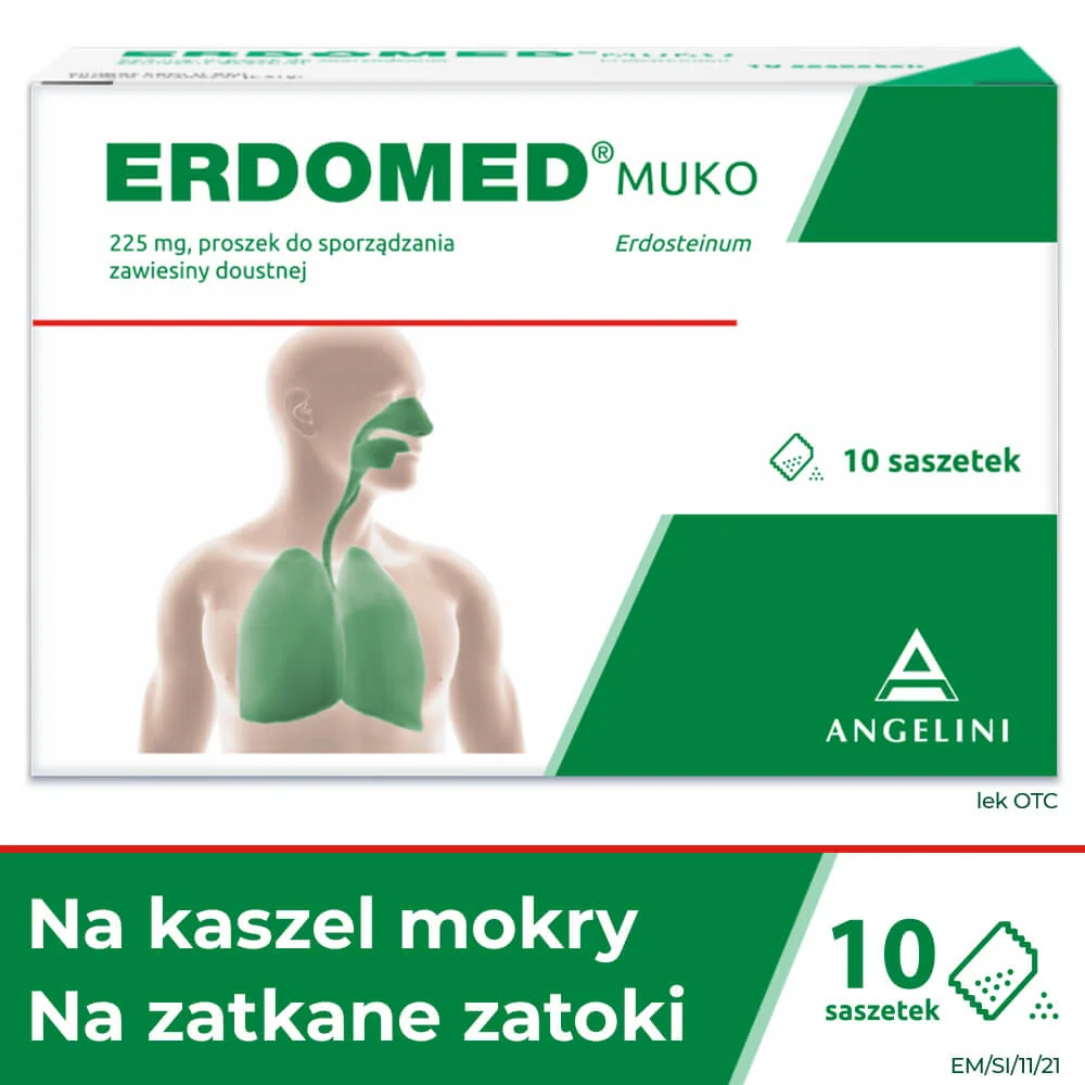 Erdomed Muko, 0,225g, 10 saszetek