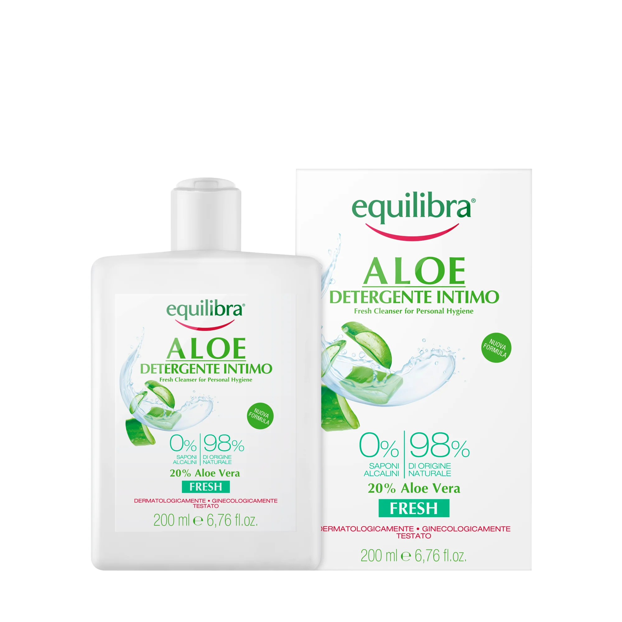 Equilibra Aloe, aloesowy odświeżający żel do higieny intymnej, 200 ml