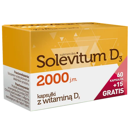 Solevitum D3 2000 j.m., suplement diety, 60 kapsułek