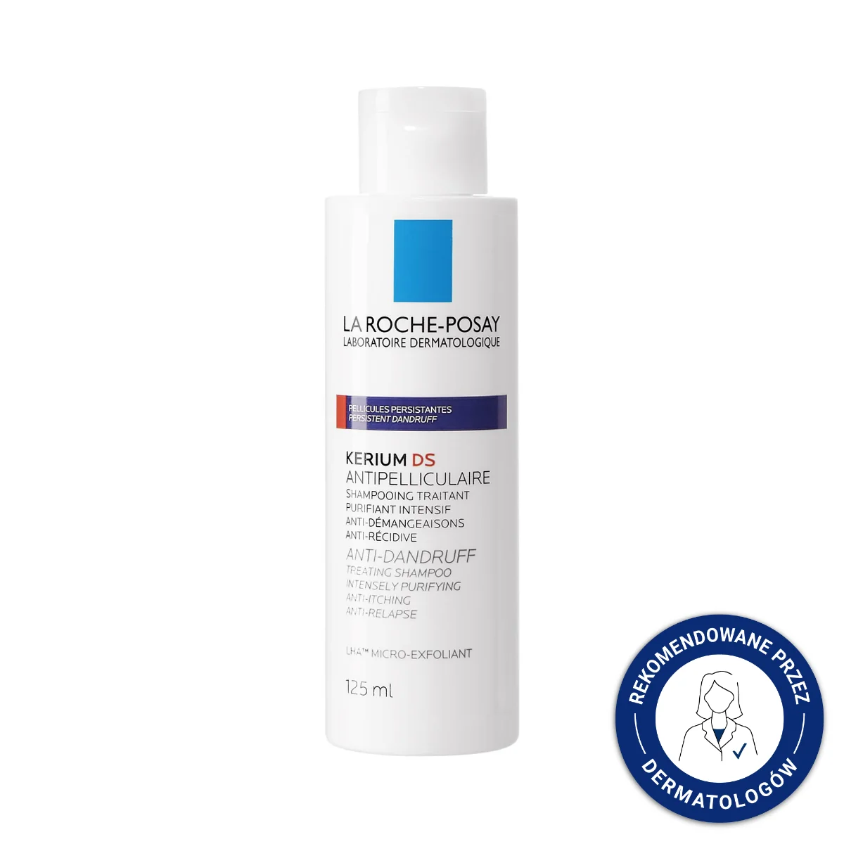 La Roche-Posay Kerium DS, szampon przeciwłupieżowy, intensywna kuracja, 125 ml