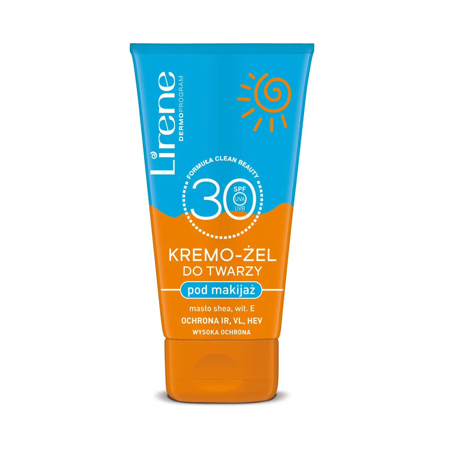 Lirene Sun kremo-żel do twarzy pod makijaż SPF 30, 50 ml 