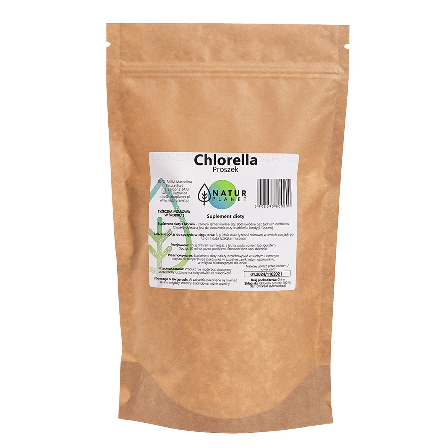 Natur Planet Chlorella Proszek, 100 g