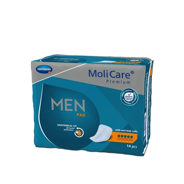 MoliCare Premium Men Pad 5 kropli, Wkłady anatomiczne chłonne, 14 sztuk