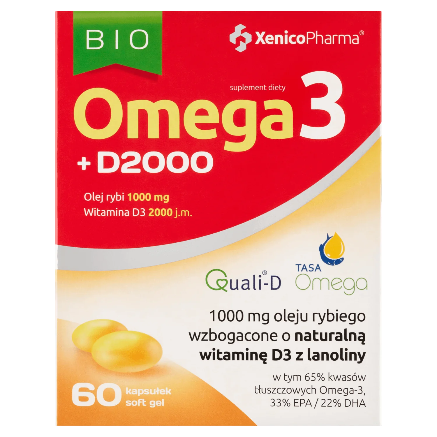 Xenico Pharma Omega 3 D3 2000 60 kapsułek