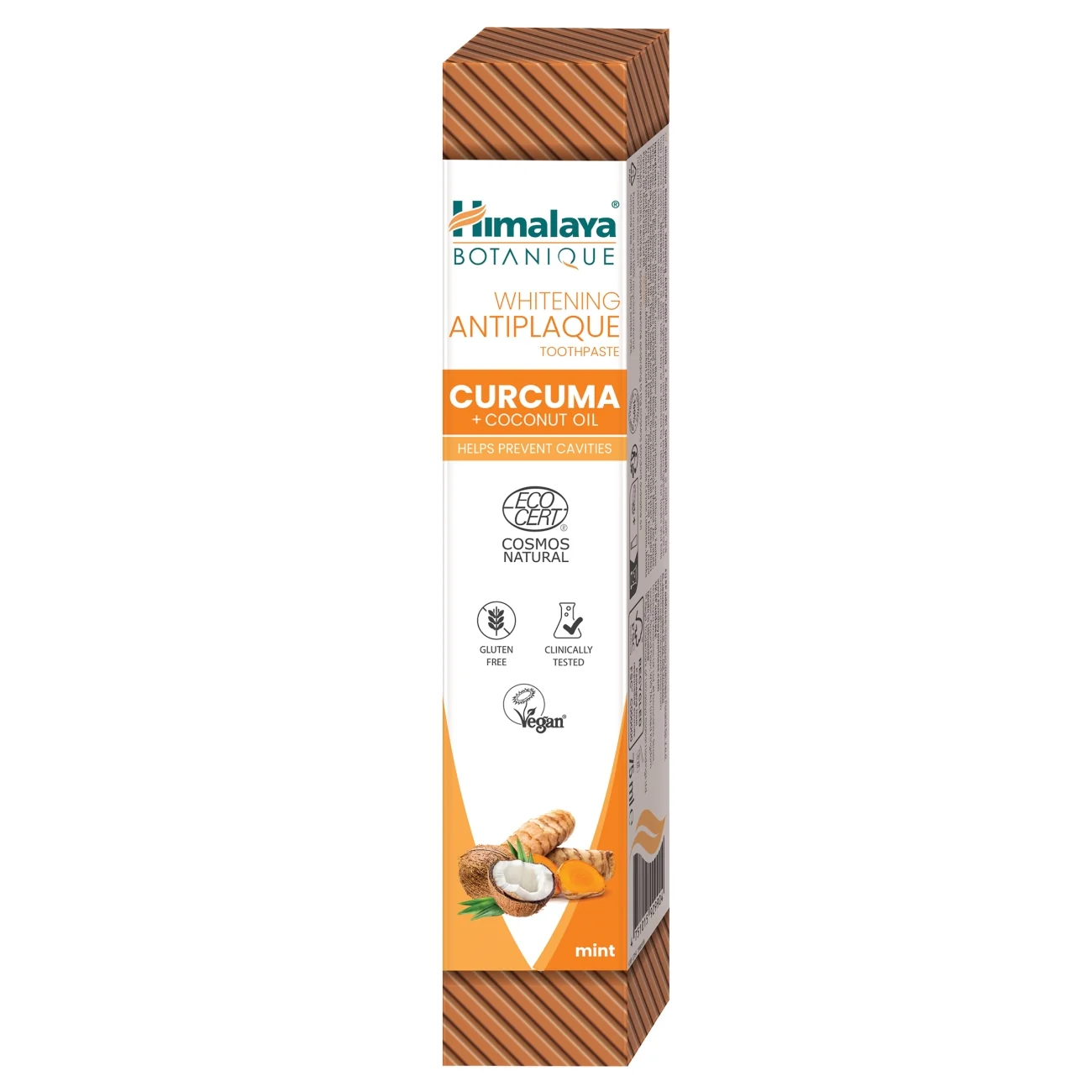 Himalaya Botanique wybielająca pasta przeciw płytce nazębnej z kurkumą i olejem kokosowym, 75 ml