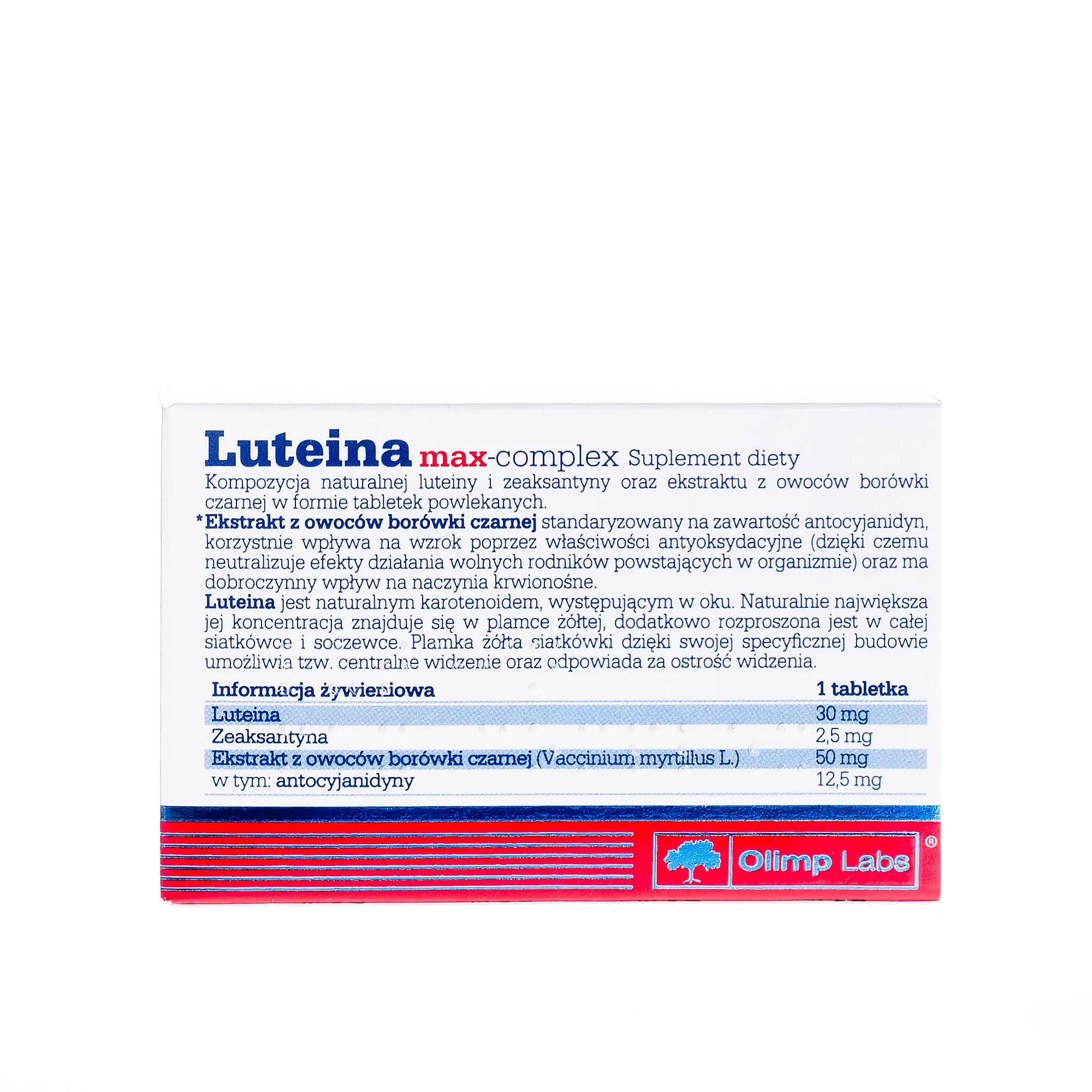 Olimp Luteina Max-Complex, suplement diety, 30 tabletek powlekanych 