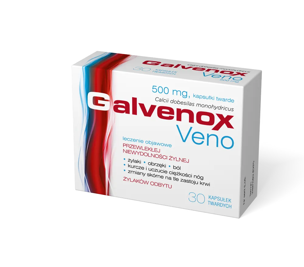 Galvenox Veno, 500 mg, 30 kapsułek