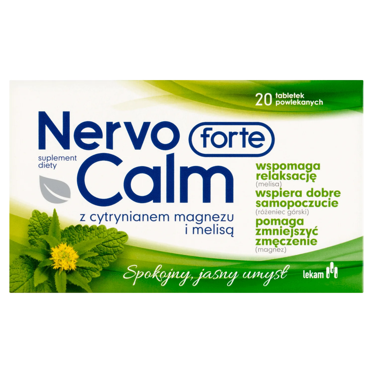 NervoCalm Forte suplement diety, 20 tabletek powlekanych