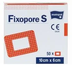 Fixopore S, opatrunek jałowy, 10cmx6cm, 50 szt.