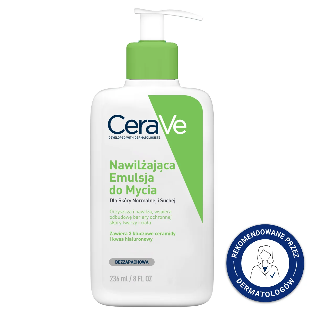 CeraVe, emulsja nawilżająca do mycia z ceramidami, 236 ml