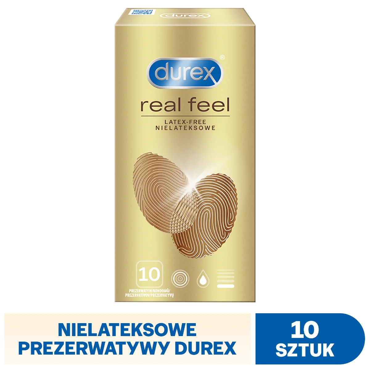 Durex real feel, prezerwatywy, 10 szt.