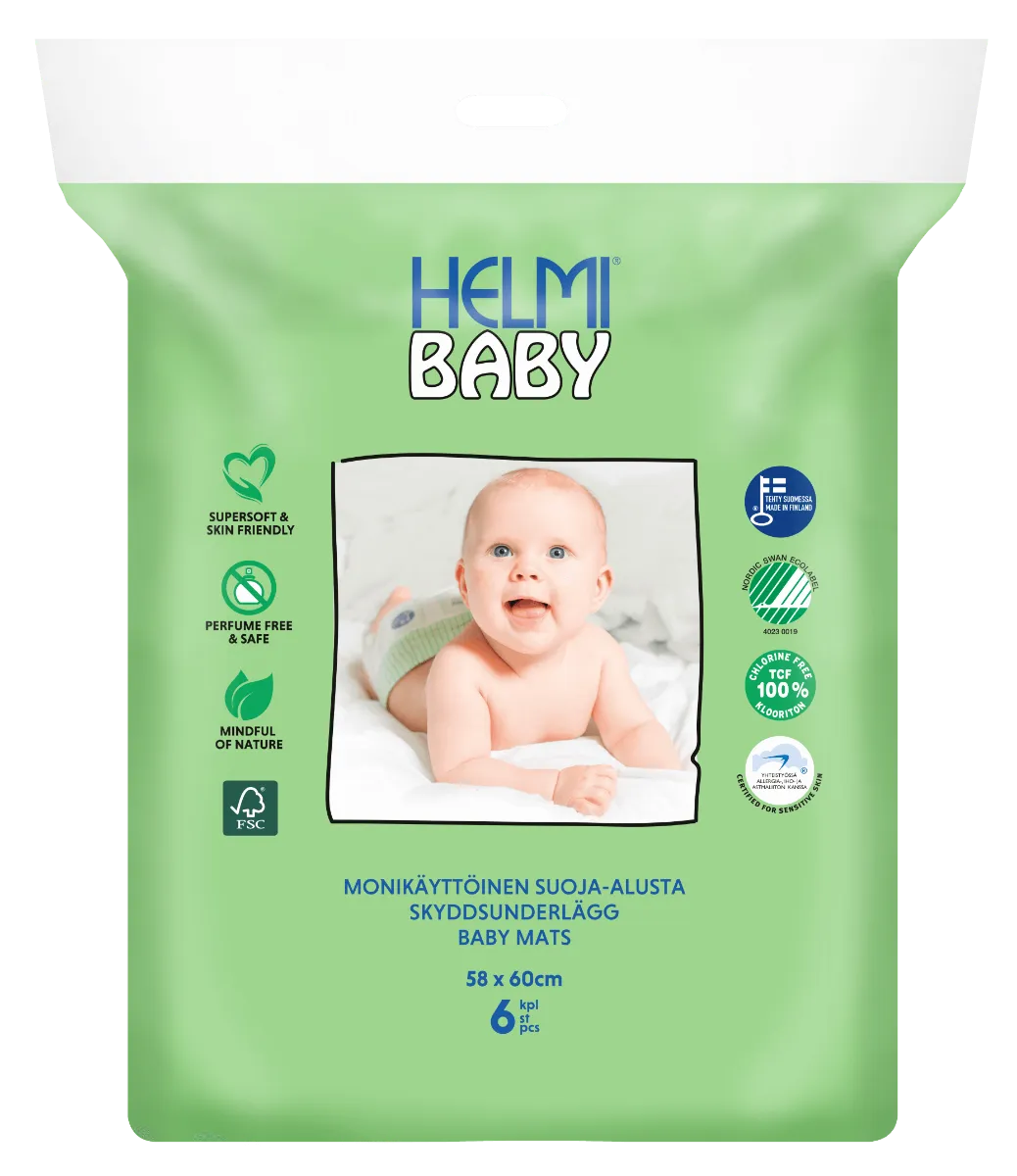 Helmi Baby Podklady higieniczne EKO, jednorazowe 58 x 60cm, 6szt.