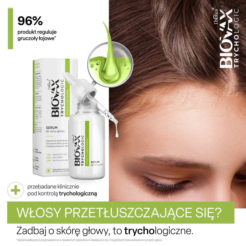 Biovax Trychologic Przetłuszczanie serum do skóry głowy, 50 ml 