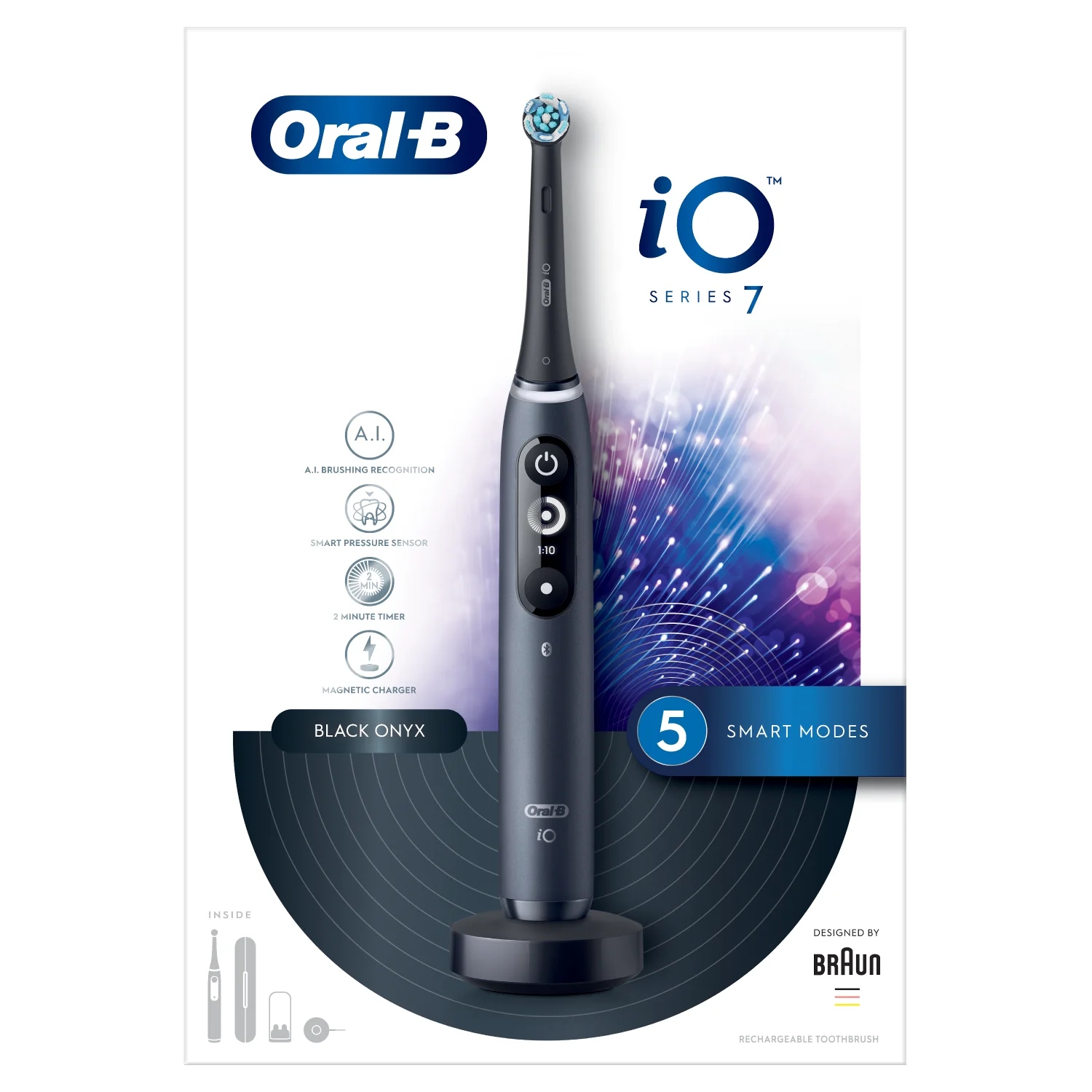 Oral-B iO Series 7, szczoteczka do zębów Black Onyx, 1 szt.