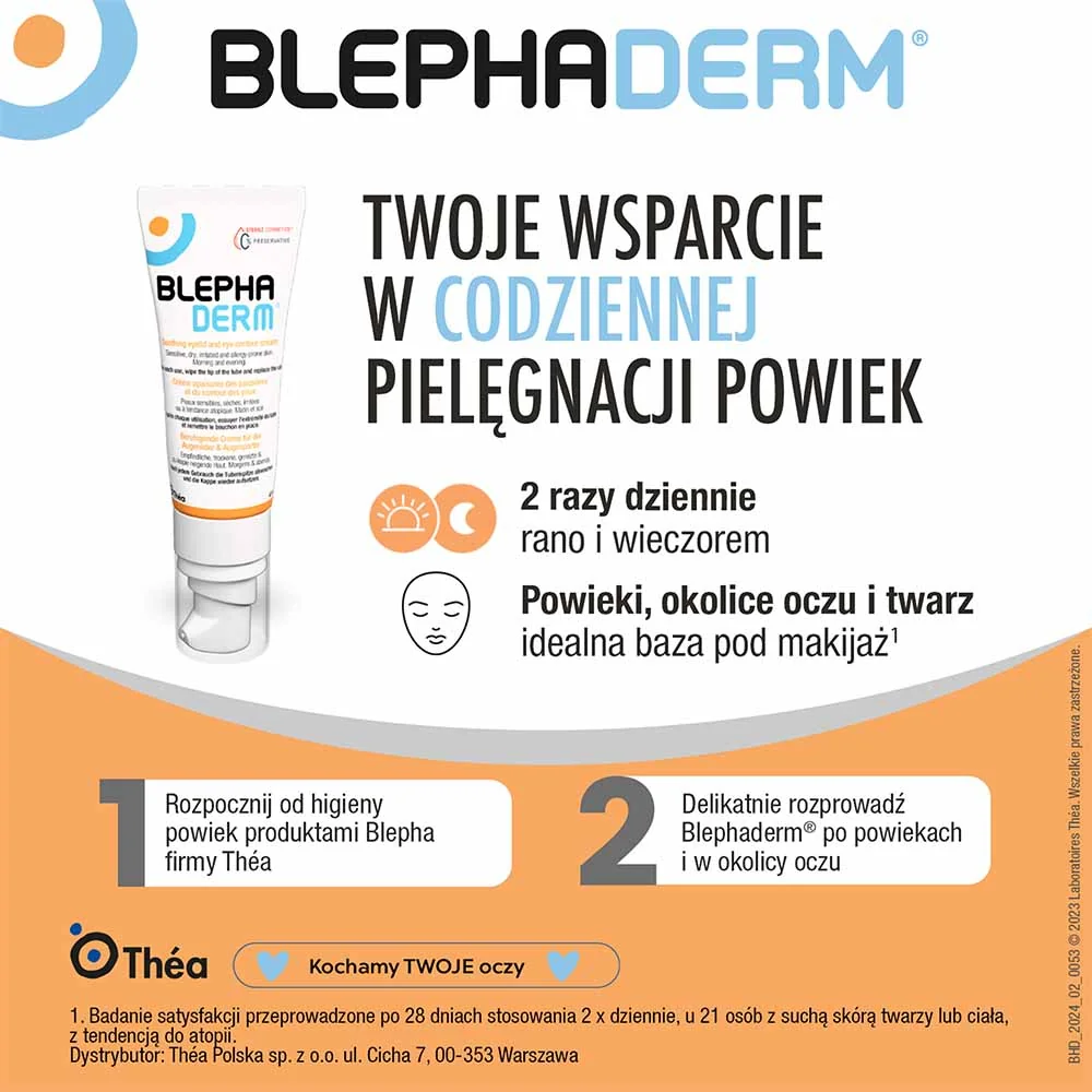 BLEPHADERM® łagodzący krem na powieki i okolice oczu, 40 ml