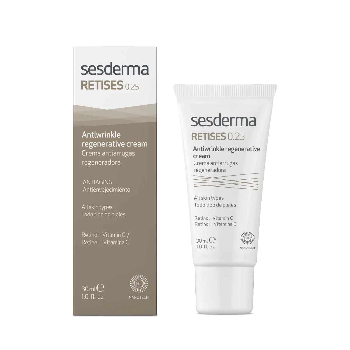 Sesderma Retises 0,25%, krem regenerujący na noc, 30 ml