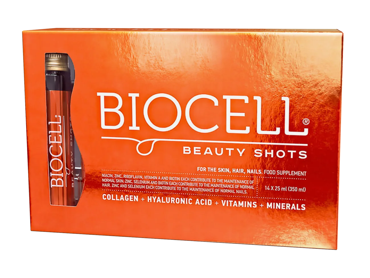 Biocell Beauty Shot, suplement diety, 14 ampułek po 25 ml