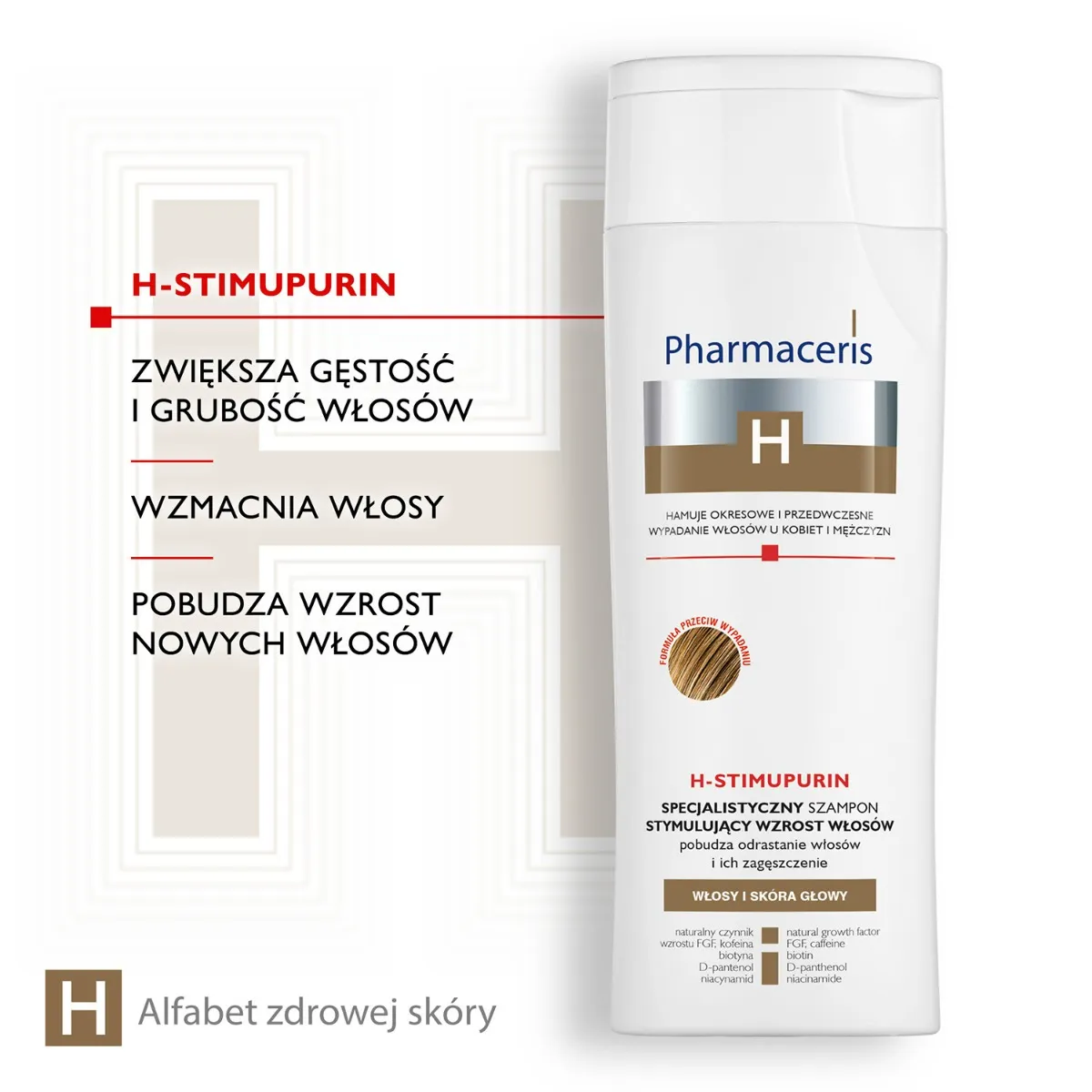Pharmaceris H, H-Stimupurin, specjalistyczny szampon stymulujący wzrost włosów, 250 ml 