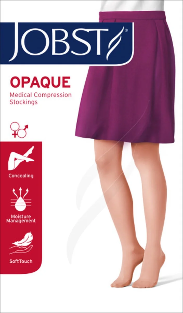 Jobst Opaque, pończochy CCL1, kolor czarny, rozmiar III, zamknięte palce, 1 para