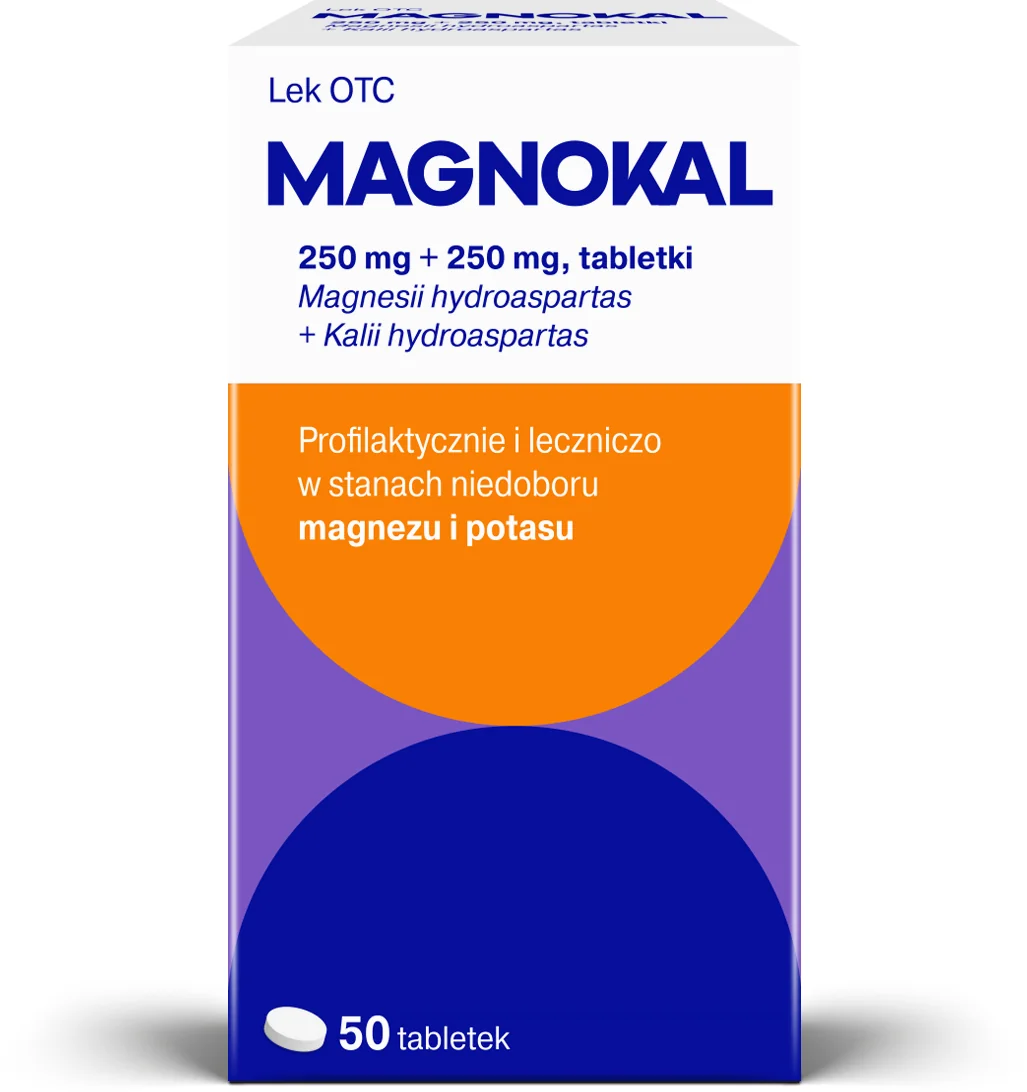 Magnokal Asparaginian, 250 mg + 250 mg, 50 tabletek