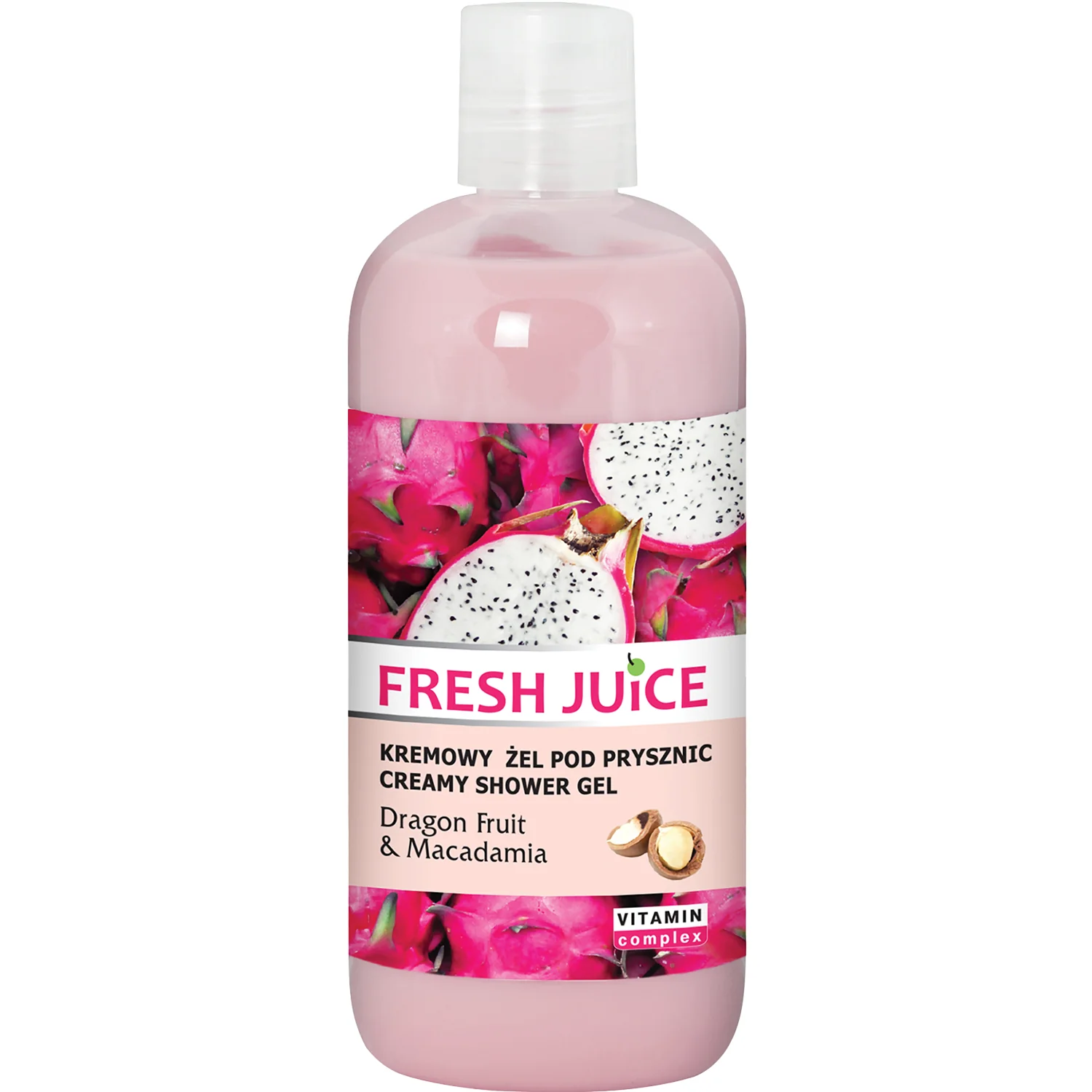 Fresh Juice kremowy żel pod prysznic Dragon Fruit & Macadamia, 500 ml