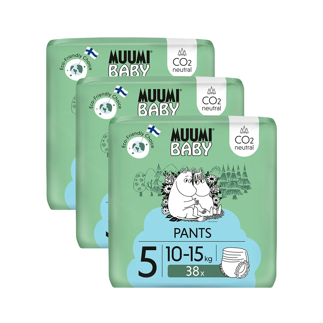 Muumi Baby Pants 5 Maxi pieluszki 10-15 kg, 114 szt.