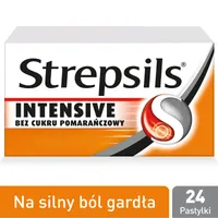 Strepsils Intensive, 8,75 mg, bez cukru, smak pomarańczowy, 24 pastylki