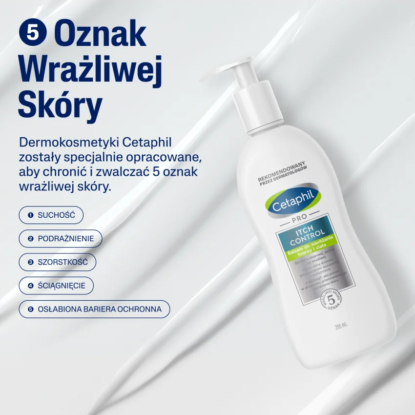 Cetaphil Pro Itch Control balsam do nawilżania twarzy i ciała, 295 ml