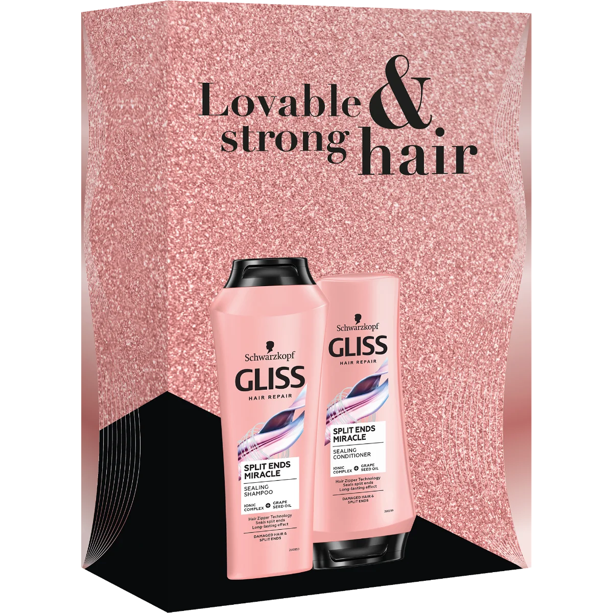 Schwarzkopf Gliss Split Ends Miracle, zestaw kosmetyków do włosów, 250 ml + 200 ml