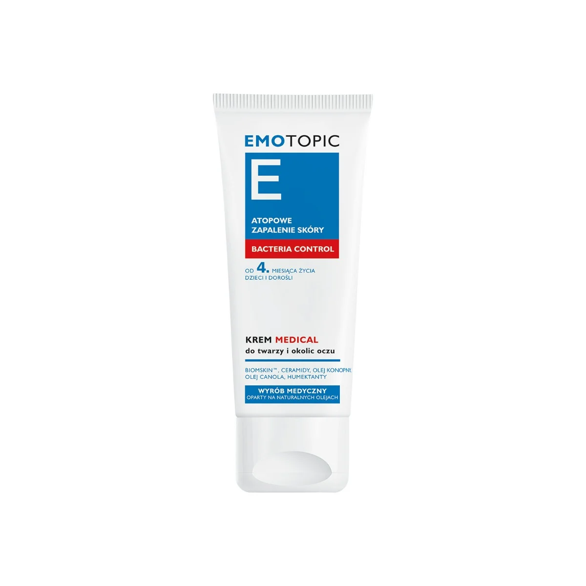 Emotopic Bacteria Control Medical, Krem do twarzy i okolic oczu, 50 ml