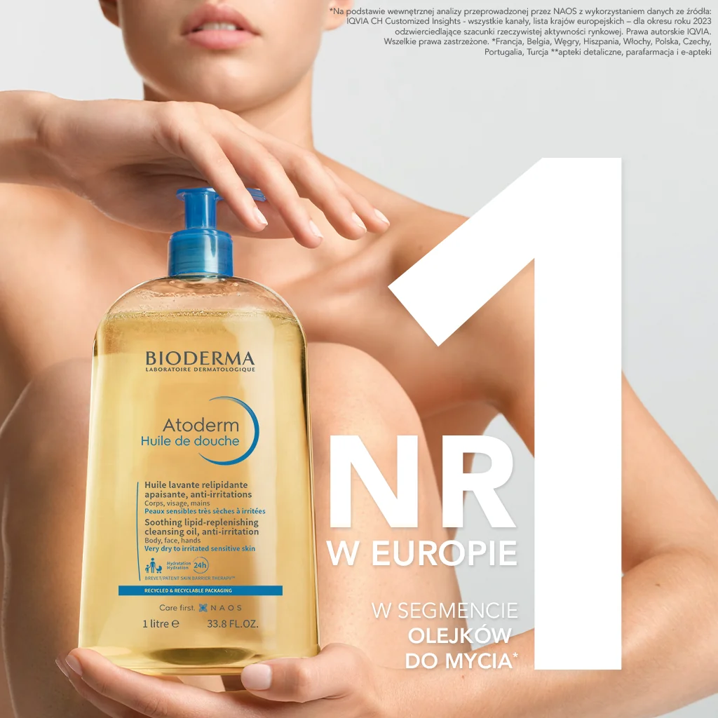 Bioderma Atoderm Huile De Douche nawilżający olejek do kąpieli i pod prysznic, 1 l