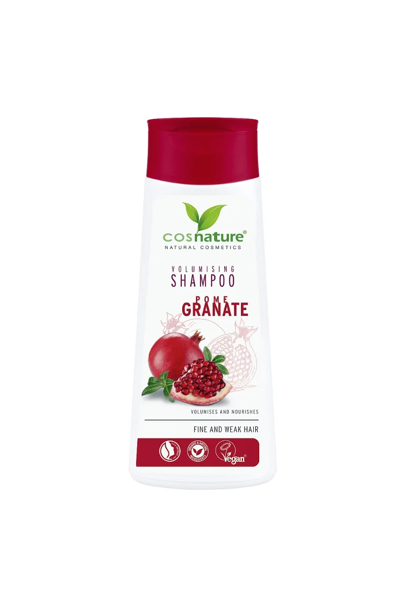 Cosnature, naturalny zwiększający objętość włosów szampon z owocem granatu, 200 ml